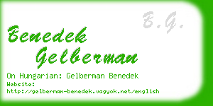 benedek gelberman business card